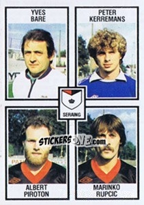 Sticker Yves Bare / Peter Kerremans / Albert Piroton / Marinko Rupcic - Football Belgium 1981-1982 n. 418 - Panini