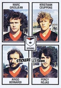 Cromo Marc Grosjean / Kristiaan Ceuppens / Argo Bernardi / Percy Rojas - Football Belgium 1981-1982 - Panini