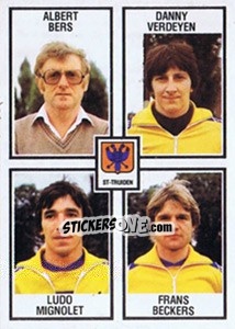 Cromo Albert Bers / Danny Verdeyen / Ludo Mignolet / Frans Beckers - Football Belgium 1981-1982 - Panini