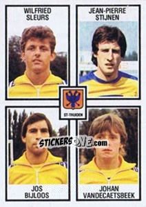 Sticker Wilfried Sleurs / Jean-Pierre Stijnen / Jos Bijldos / Johan Vandecaetsbeek - Football Belgium 1981-1982 - Panini