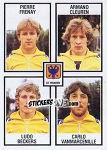Cromo Pierre Frenay / Armand Cleuren / Ludo Beckers / Carlo Vanmarcenille - Football Belgium 1981-1982 n. 423 - Panini
