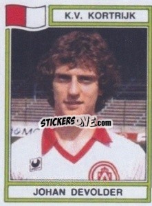 Sticker Johan Devolder - Football Belgium 1983-1984 - Panini