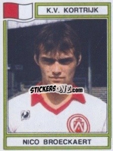 Sticker Nico Broeckaert - Football Belgium 1983-1984 - Panini