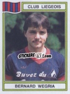 Sticker Bernard Wegria - Football Belgium 1983-1984 - Panini