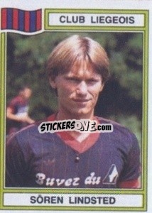Sticker Soren Lindsted - Football Belgium 1983-1984 - Panini