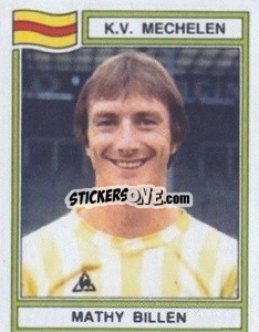 Sticker Mathy Billen - Football Belgium 1983-1984 - Panini