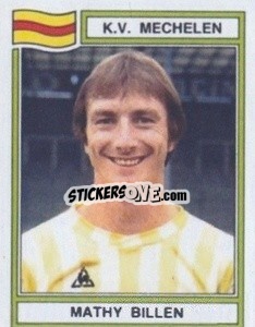 Figurina Mathy Billen - Football Belgium 1983-1984 n. 225 - Panini