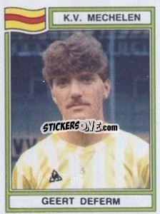 Sticker Geert Deferm - Football Belgium 1983-1984 - Panini