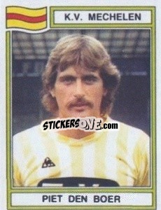 Sticker Piet den Boer - Football Belgium 1983-1984 - Panini