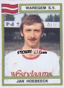 Sticker Jan Hoebeeck - Football Belgium 1983-1984 - Panini