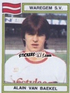 Sticker Alain van Baekel - Football Belgium 1983-1984 - Panini