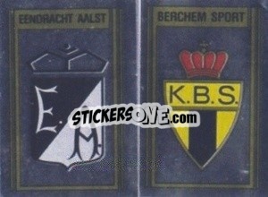 Sticker Badge Eendracht Aalst / Badge Berchem Sport - Football Belgium 1983-1984 - Panini