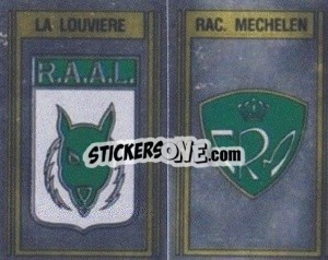 Cromo Badge La Louviere / Badge Racing Mechelen - Football Belgium 1983-1984 - Panini