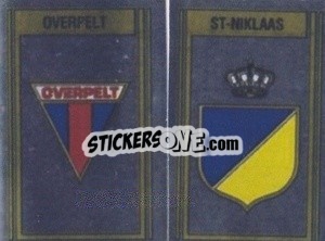 Sticker Badge Overpelt / Badge St-Niklaas - Football Belgium 1983-1984 n. 348 - Panini