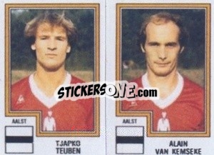Sticker Tjapko Teuben / Alain van Kemseke - Football Belgium 1983-1984 - Panini