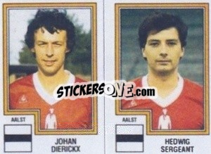 Sticker Johan Dierckx / Hedwig Sergeant - Football Belgium 1983-1984 - Panini