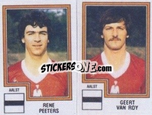 Sticker Rene Peeters / Geert van Roy - Football Belgium 1983-1984 - Panini