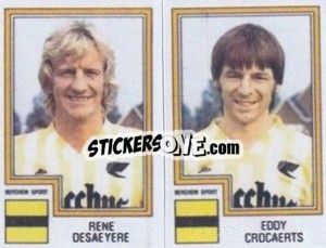Cromo Rene Desaeyere / Eddy Crocaerts - Football Belgium 1983-1984 - Panini