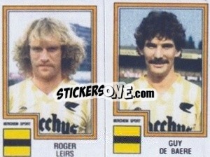 Sticker Roger Leirs / Guy de Baere - Football Belgium 1983-1984 - Panini