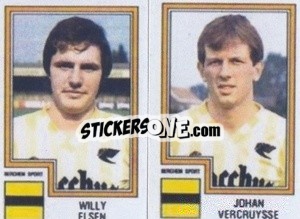 Sticker Willy Elsen / Johan Vercruysse - Football Belgium 1983-1984 - Panini