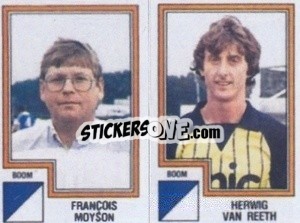 Sticker Francois Moyson / Herwig van Reeth - Football Belgium 1983-1984 - Panini