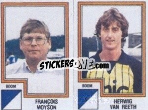 Sticker Francois Moyson / Herwig van Reeth - Football Belgium 1983-1984 n. 363 - Panini