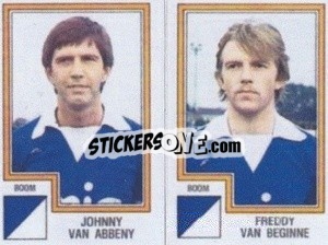 Cromo Johnny van Abbeny / Freddy van Beginne - Football Belgium 1983-1984 - Panini