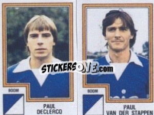 Sticker Paul Declercq / Paul van der Stappen - Football Belgium 1983-1984 - Panini