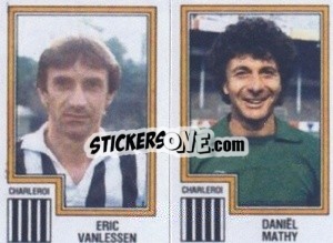 Sticker Eric Vanlessen / Daniel Mathy - Football Belgium 1983-1984 - Panini