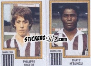 Sticker Philippe Migeot / Thaty M'Bungu - Football Belgium 1983-1984 - Panini