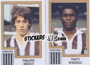 Sticker Philippe Migeot / Thaty M'Bungu - Football Belgium 1983-1984 n. 372 - Panini