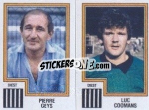 Figurina Pierre Geys / Luc Coomans - Football Belgium 1983-1984 - Panini