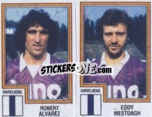 Sticker Robert Alvarez / Eddy Mestoagh - Football Belgium 1983-1984 - Panini
