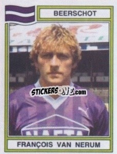 Sticker Francois van Nerum - Football Belgium 1983-1984 n. 50 - Panini