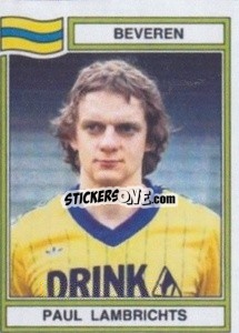 Sticker Paul Lambrichts - Football Belgium 1983-1984 n. 81 - Panini