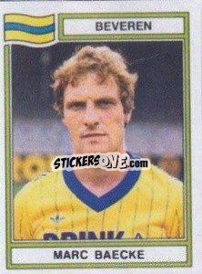 Cromo Marc Baecke - Football Belgium 1983-1984 - Panini