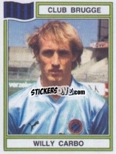 Sticker Willy Carbo - Football Belgium 1983-1984 - Panini
