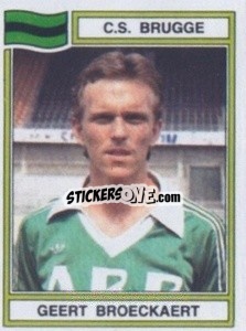 Sticker Geert Broeckaert - Football Belgium 1983-1984 - Panini