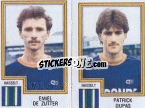 Sticker Emiel de Zutter / Patrick Dupas - Football Belgium 1983-1984 - Panini