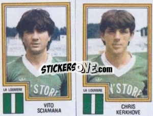 Cromo Vito Sciamana / Chris Kerkhove - Football Belgium 1983-1984 - Panini