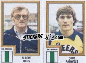 Sticker Albert Bers / Dirk Pauwels - Football Belgium 1983-1984 n. 405 - Panini