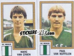 Cromo Marc van Craen / Paul van Nuffelen - Football Belgium 1983-1984 - Panini