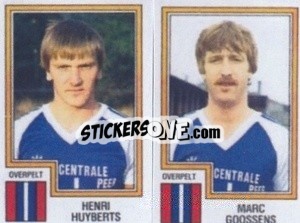 Sticker Henri Huyberts / Marc Goossens - Football Belgium 1983-1984 n. 412 - Panini