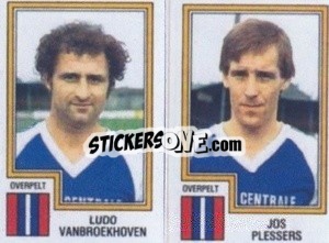 Sticker Ludo Vanbroekhoeven / Jos Plessers - Football Belgium 1983-1984 - Panini