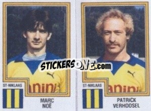 Sticker Marc Noe / Patrick Verhoosel - Football Belgium 1983-1984 n. 420 - Panini