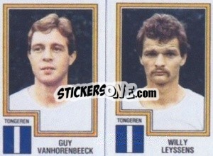 Sticker Guy Vanhorenbeeck / Willy Leyssens - Football Belgium 1983-1984 - Panini