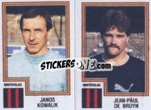 Sticker Janos Kowalik / Jean-Paul de Bruyn - Football Belgium 1983-1984 n. 435 - Panini