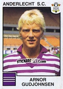 Sticker Arnor Gudjohnson - Football Belgium 1984-1985 - Panini