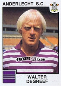 Sticker Walter Degreef - Football Belgium 1984-1985 - Panini