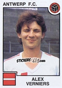 Figurina Alex Verniers - Football Belgium 1984-1985 - Panini